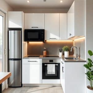 imagen de una reforma de una cocina pequeña