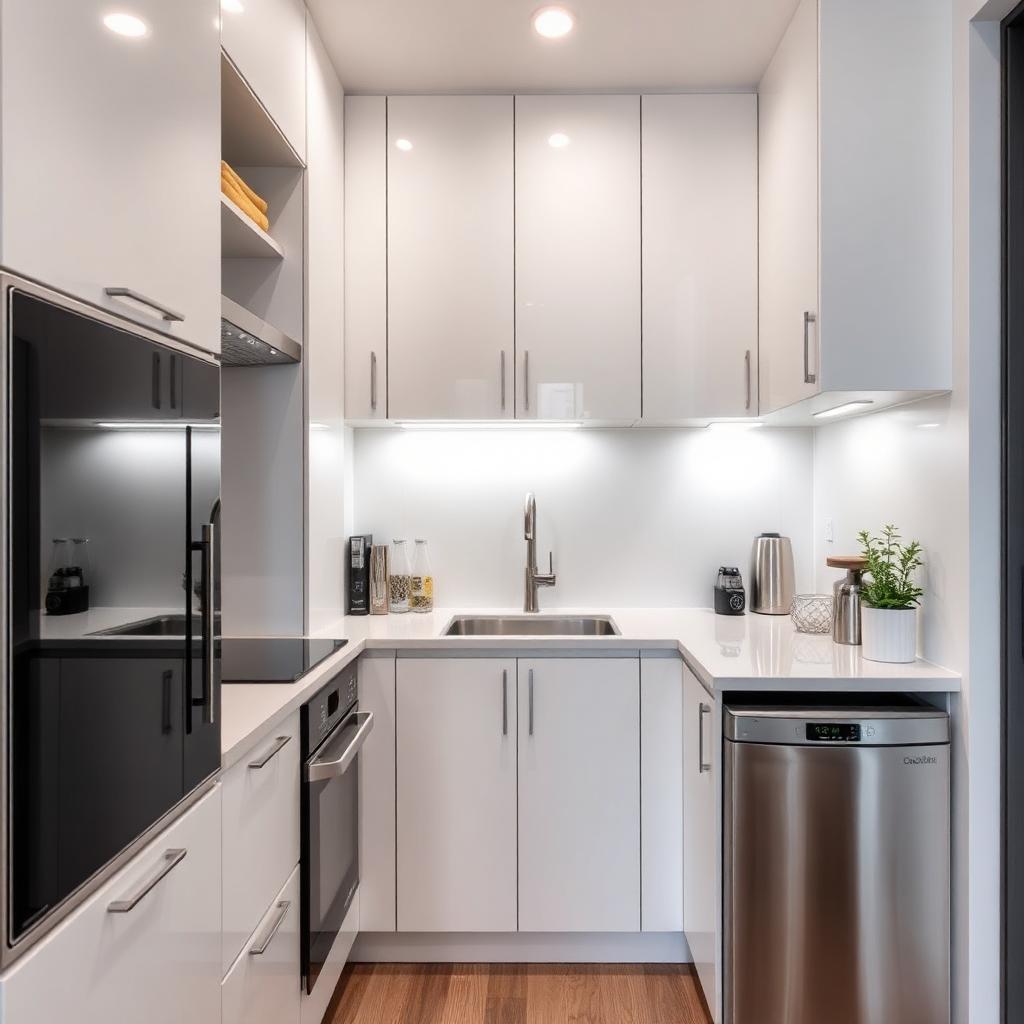 Cocina moderna recién reformada en Madrid